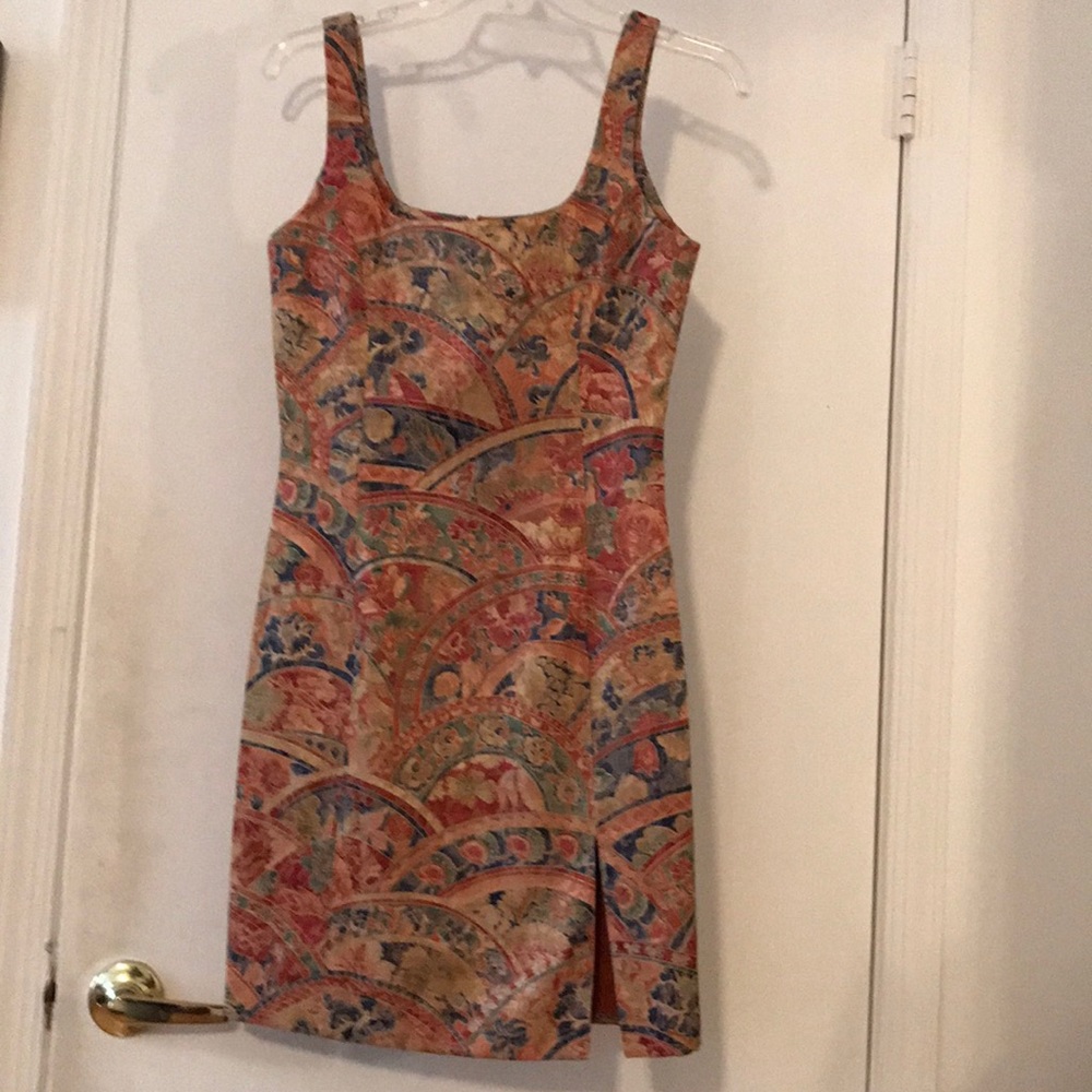 Lisa Anne women’s dress size 6 multi colored silk